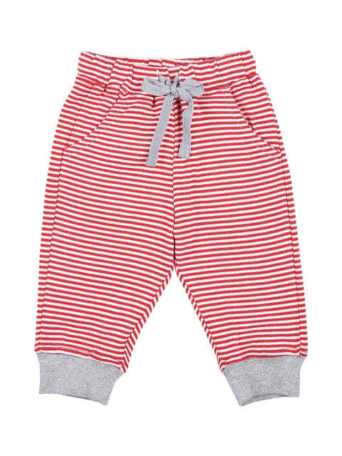 

Gini and Jony Girls Maroon & Grey Regular Fit Striped Trousers