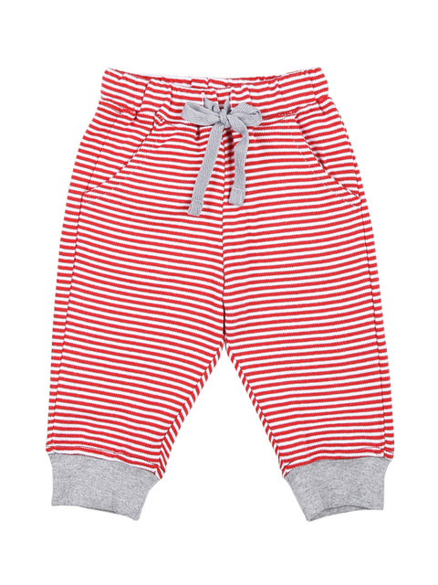 

Gini and Jony Girls Maroon & White Regular Fit Striped Regular Trousers