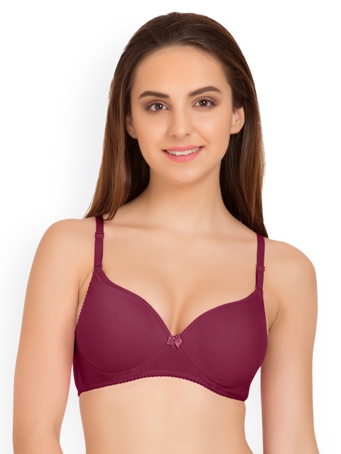 

Tweens Burgundy Solid Non-Wired Heavily Padded Balconette Bra TW-91520MG