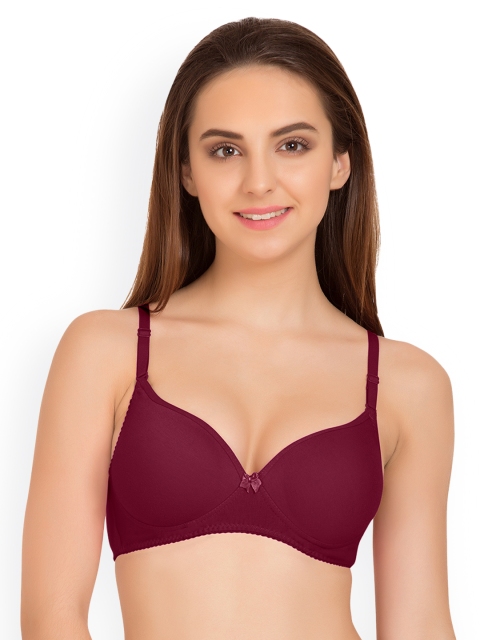 

Tweens Maroon Solid Non-Wired Heavily Padded Balconette Bra TW_1520MG