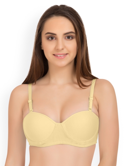 

Tweens Cream-Coloured Solid Underwired Lightly Padded T-shirt Bra TW_2201SK