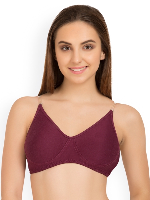 

Tweens Burgundy Solid Non-Wired Non Padded T-shirt Bra TW-9266MG