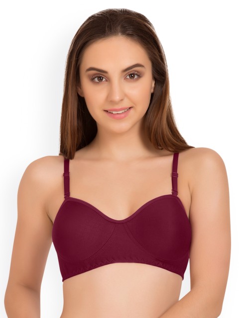 

Tweens Burgundy Solid Non-Wired Non Padded T-shirt Bra TW-9101MG