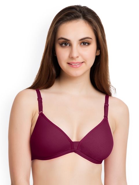 

Tweens Burgundy Solid Non-Wired Lightly Padded T-shirt Bra TW-91811MG