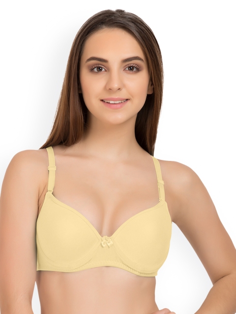 

Tweens Cream-Coloured Solid Underwired Lightly Padded T-shirt Bra TW_1901SK