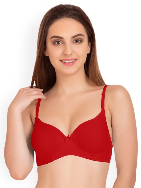 

Tweens Red Solid Non-Wired Heavily Padded Balconette Bra TW_1520RD