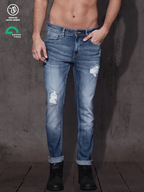 

Roadster GreenTurn Men Blue Skinny Mid-Rise Save Water Stretchable Sustainable Jeans