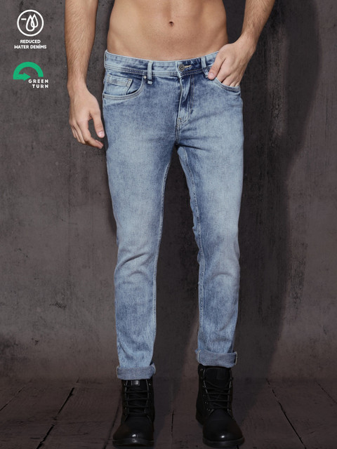 

Roadster GreenTurn Men Blue Skinny Mid-Rise Save Water Stretchable Sustainable Jeans