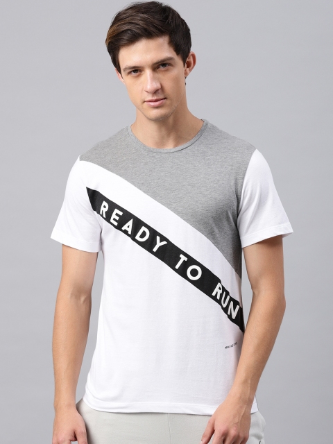

HRX by Hrithik Roshan Men Grey Printed Round Neck T-shirt