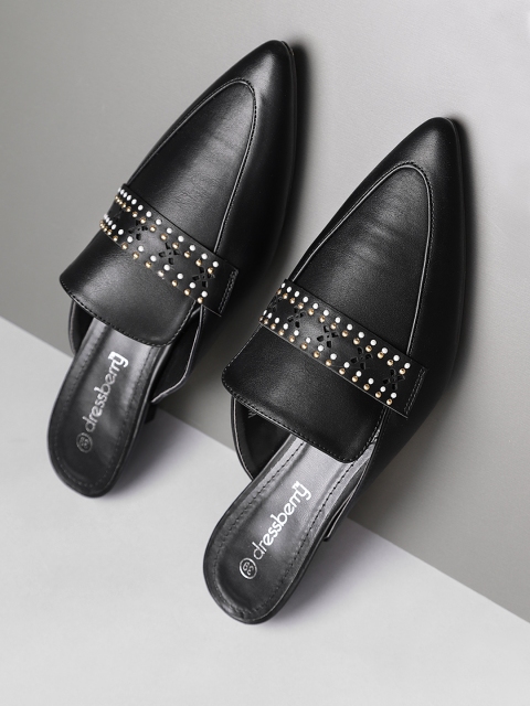 

DressBerry Women Black Mules