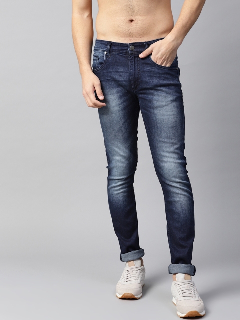 

HRX by Hrithik Roshan Men Navy Blue Skinny Fit Mid-Rise Clean Look Stretchable Jeans