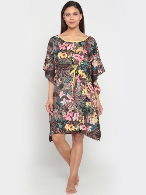

The Kaftan Company Brown Printed Nightdress LW_PY_AURORA17