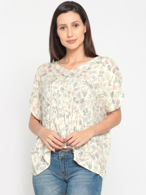 

The Kaftan Company Women Off-White Printed Kaftan Top