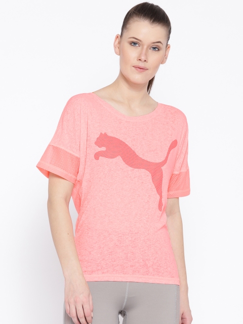 

Puma Coral Pink Printed Loose T-shirt