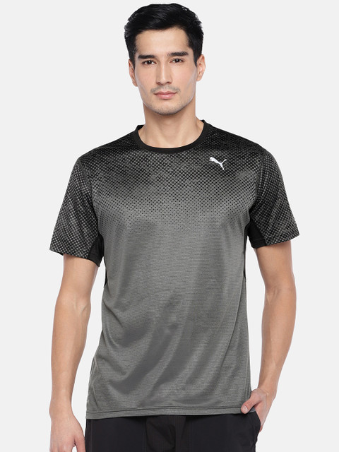 

Puma Men Black Printed Round Neck T-shirt