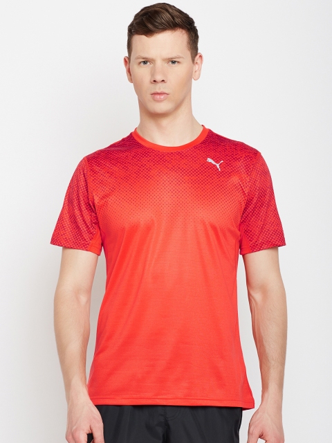 

Puma Men Red Printed Round Neck T-shirt