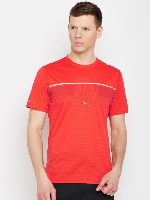 

Puma Men Red Printed Round Neck T-shirt