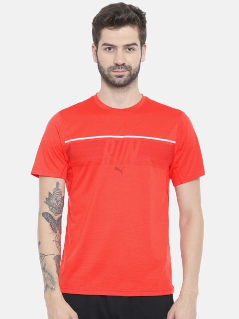 

Puma Men Red Printed Round Neck T-shirt
