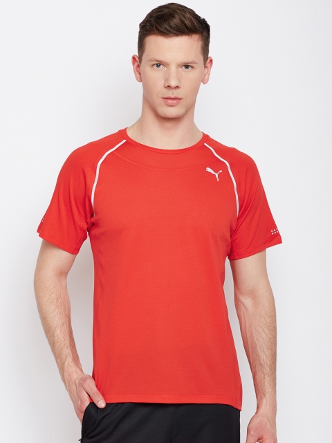 

Puma Men Red Solid Round Neck T-shirt