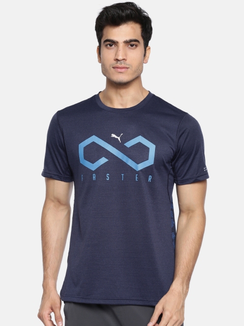 

Puma Men Navy OceanRun Graphic Print T-shirt, Navy blue