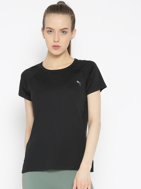 

Puma Women Black PWRRUN Running T-shirt