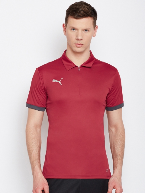 

Puma Men Red Polo Collar T-shirt