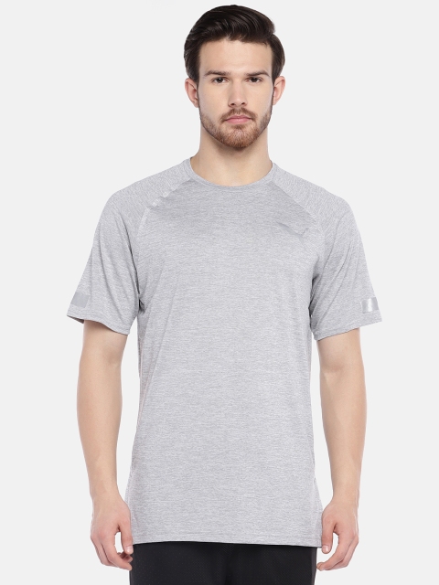 

Puma Men Grey Melange Solid BND Tech SS T-shirt