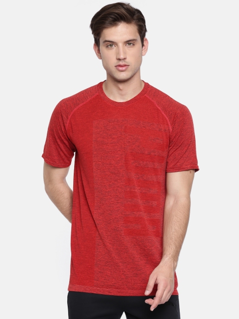 

Puma Men Red Striped EvoKnit T-shirt