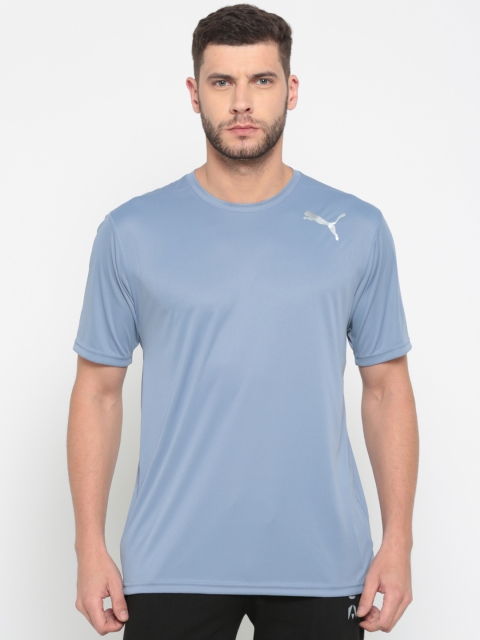 

Puma Men Blue Solid Round Neck T-shirt