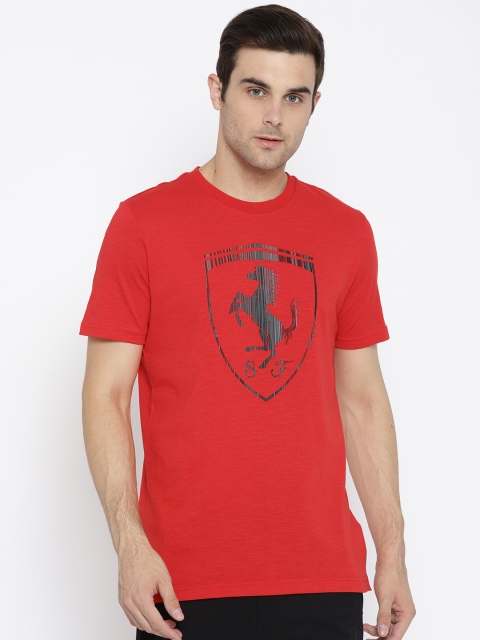 

PUMA Motorsport Men Red Printed Round Neck Ferrari Summer BigShield T-shirt