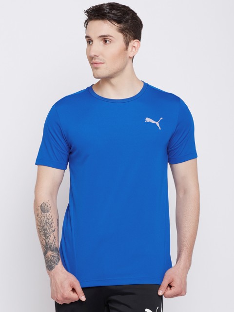 

Puma Men Blue Solid Round Neck T-shirt