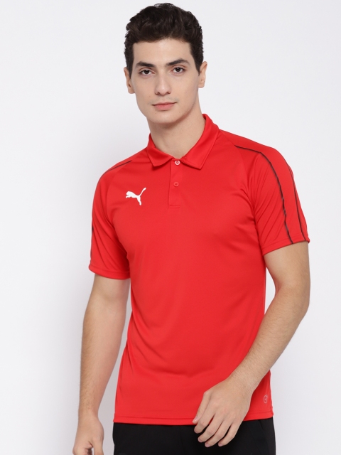 

Puma Men Red Solid FINAL Sideline Polo T-shirt