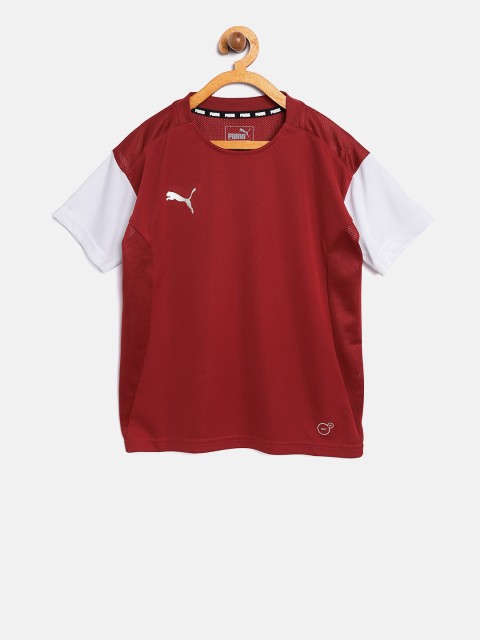 

Puma Boys Red Solid Round Neck T-shirt