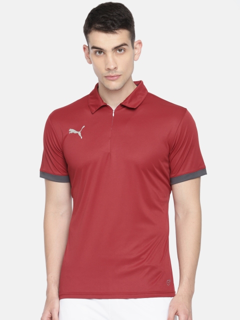 

Puma Men Red Solid DRYCELL Polo Collar T-shirt