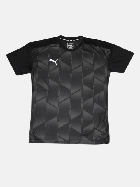 

Puma Men Black & Grey Printed Round Neck T-shirt