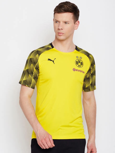 

Puma Men Yellow Printed Round Neck T-shirt