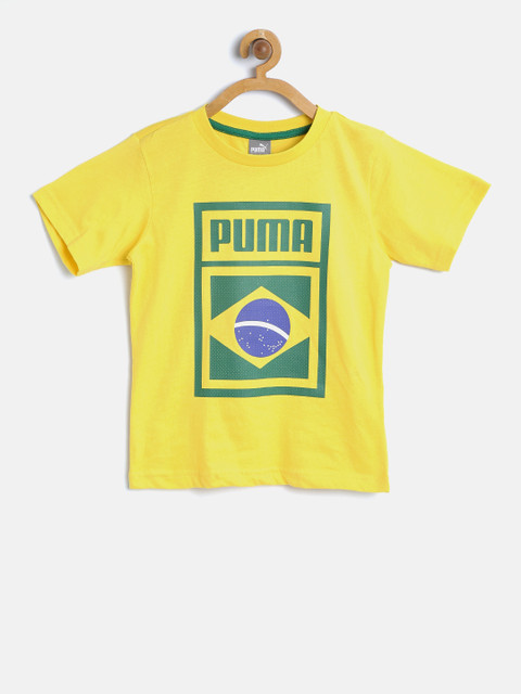 

Puma Boys Yellow Forever Football Country Printed T-shirt