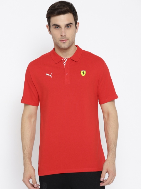 

PUMA Motorsport Men Red Solid SF Polo T-shirt