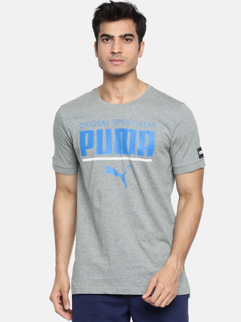 

Puma Men Grey Printed Round Neck T-shirt