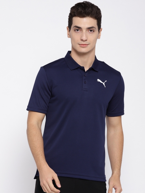 

Puma Men Navy Blue Solid ACTIVE Pique Polo T-shirt