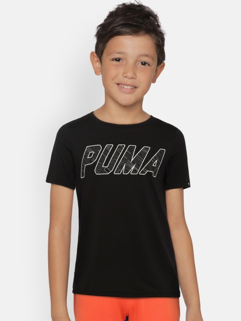 

Puma Boys Black Printed Round Neck T-shirt