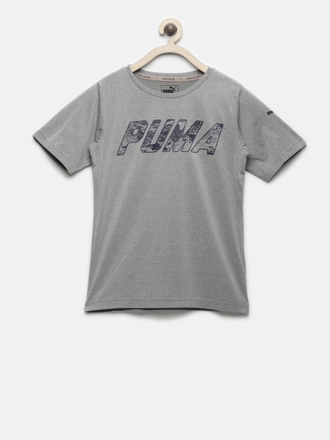 

Puma Boys Grey Printed Round Neck T-shirt
