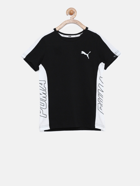 

Puma Boys Black Printed Round Neck T-shirt