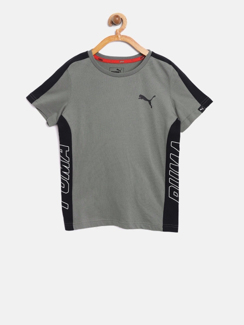 

Puma Boys Grey Printed Round Neck Style T-shirt