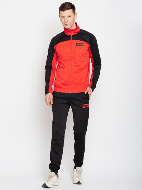 

Puma Men Red & Black Graphic Rebel Tricot Suit CL Track Suit