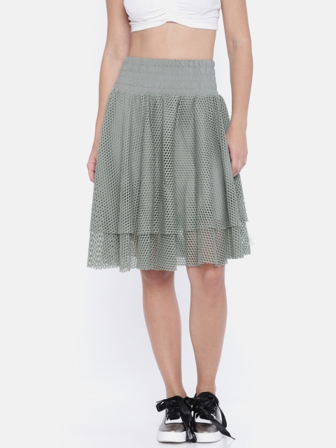 

Puma Grey A-Line Layered Skirt