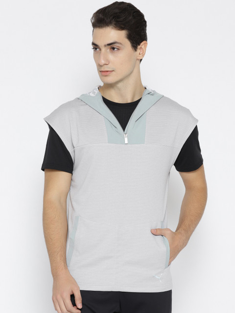

Puma Grey Oceanaire SLVS Self Design Hooded Sweatshirt