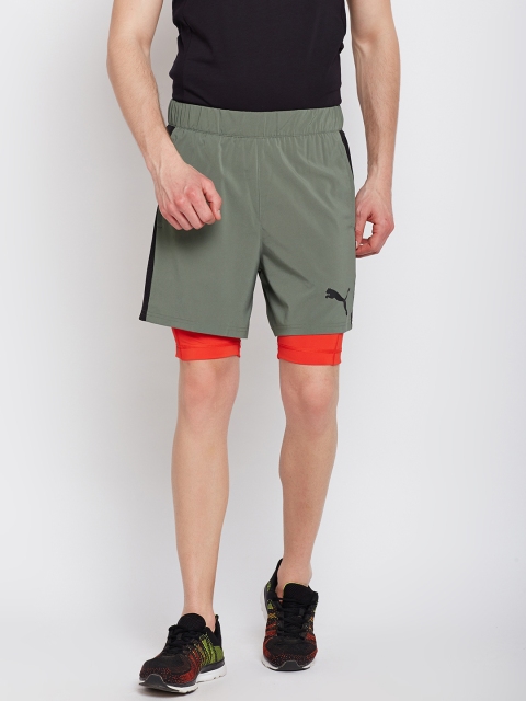 

Puma Men Grey Solid Regular Fit Sports Shorts