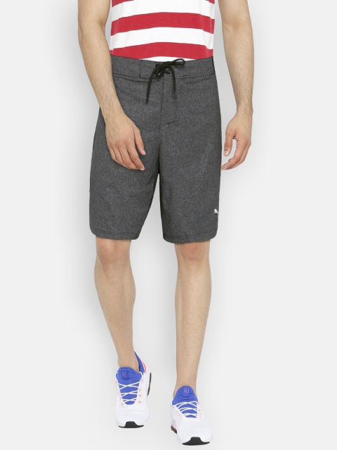 

Puma Men Charcoal Grey Solid Regular Fit Oceanaire Hybrid Sports Shorts