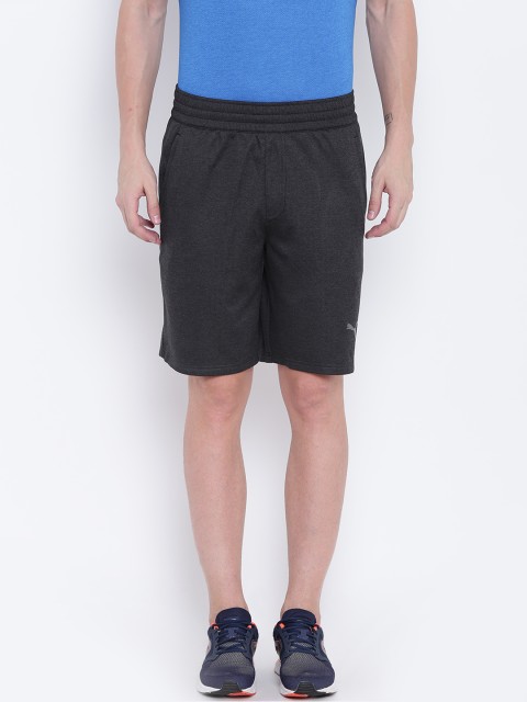 

Puma Men Grey Checked Regular Fit Sports Shorts